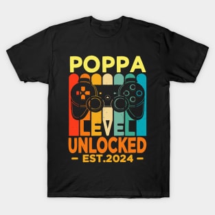 poppa level unlocked est 2024 T-Shirt